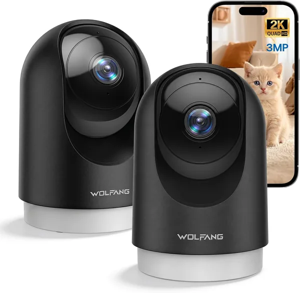 free ads Cámara de Vigilancia WOLFANG Interior 2K, PTZ con Seguimiento y Audio Bidireccional – Ahorra un 42%