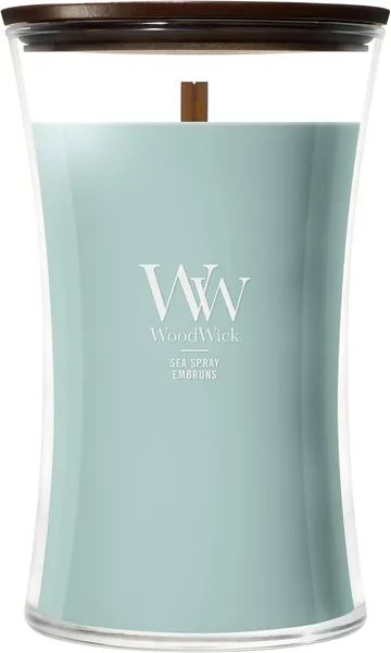 free ads Candela WoodWick a forma di clessidra | Profumo di mare | Regalo perfetto per donna – Best Deal
