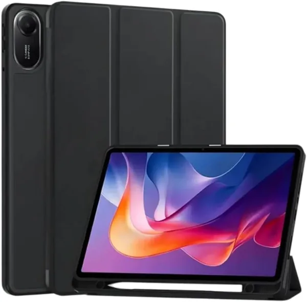 free ads Capa Smart para Tablet Xiaomi Redmi Pad 2 11 Polegadas, Silicone PU, Suporte para Lápis, Fecho Magnético (Preto) – 14% de Desconto