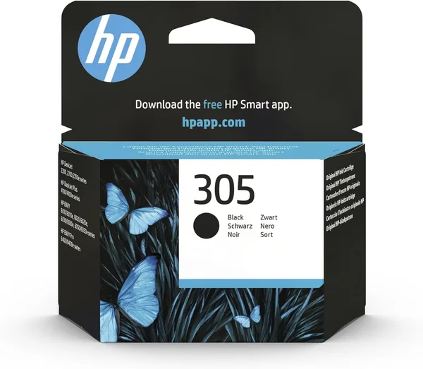 free ads Cartuccia HP 305 Nero, 3YM61AE, Originale da 120 Pagine, Compatibile con HP DeskJet 2700, 4100, HP Envy 6020, 6030, 6420, 6430
