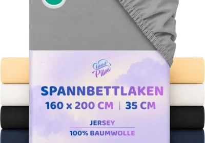 free ads Cloud Pillow Fitted Sheet 160 x 200 cm, Jersey-Bezug für Hochmatratzen und täglichen Schlafkomfort - 100% Baumwolle, Ela in Romania