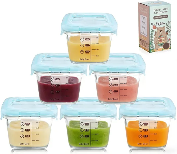 free ads Conjunto de Contenedores de Vidrio Herméticos de 4oz para Almacenar y Meal Prep