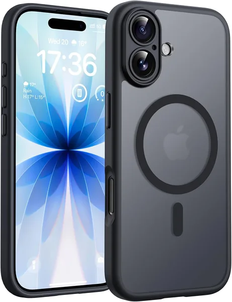 free ads Copertina magnetica TOCOL per iPhone 17 da 6,3 pollici, compatibile MagSafe, anello magnetico integrato, protezione telecamera integrata