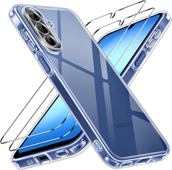 free ads Copritela Trasparente Anti-Giallimento iVoler per Samsung Galaxy A17 4G/5G, 2 Pezzi Vetro Temperato Film