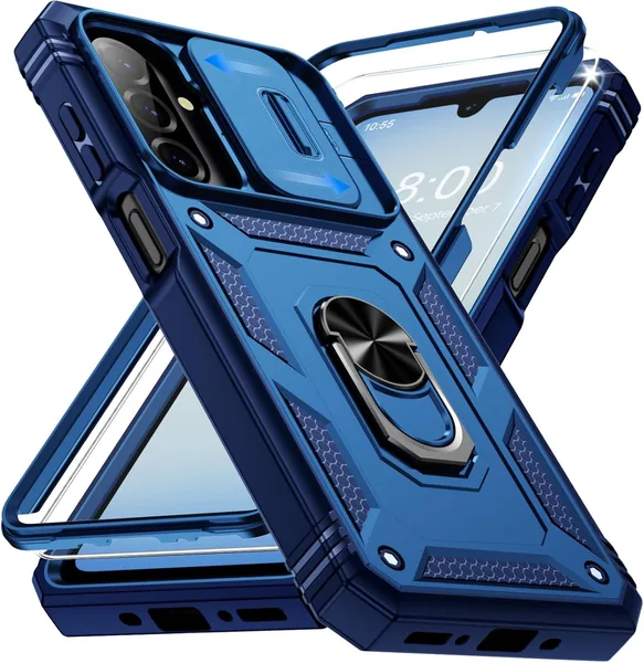 free ads Coque complète 360° pour Samsung Galaxy A17 5G avec protection d’écran et bague métallique