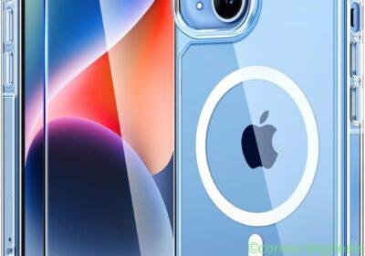 free ads Coque magnétique Tauri pour iPhone 13/14 avec protecteur d'écran, compatibilité MagSafe, protection anti-choc mince - Noir in France