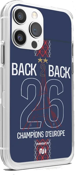 free ads Coque Transparente pour iPhone 16, Design Foot Paris, Champions d’Europe 2026, Protection Antichoc