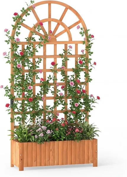 free ads Costway Raised Garden Bed Trellis 182cm Best Deal