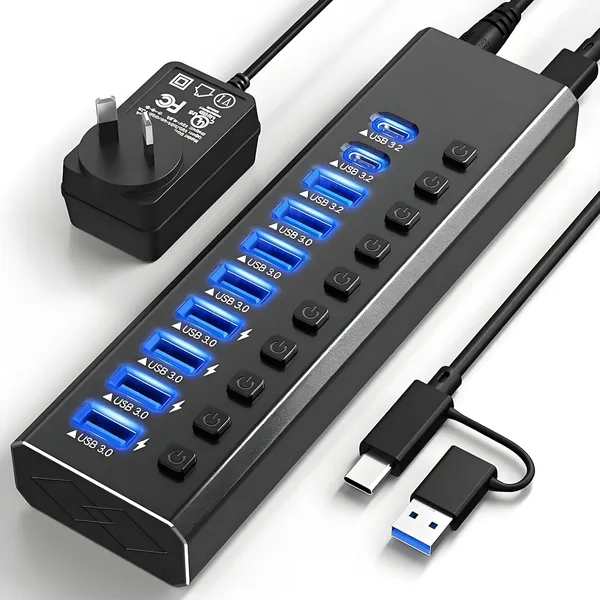 free ads CyperEver USB Hub 3.2 10-Port Best Deal