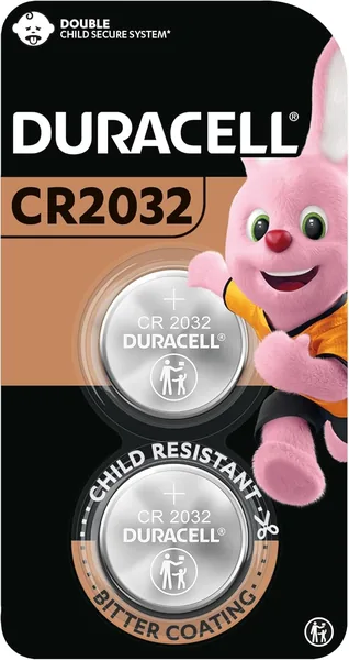 free ads بطاريات ديوراكيل CR2032 3V ليثيوم – عبوة من 2 قطعة – عمر الرفوف 10 سنوات