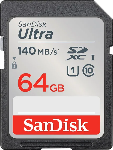 free ads بطاقة ذاكرة SanDisk Ultra SDXC 64 جيجابايت فئة 10 UHSI 140 ميجابايت – توفير 7% الآن