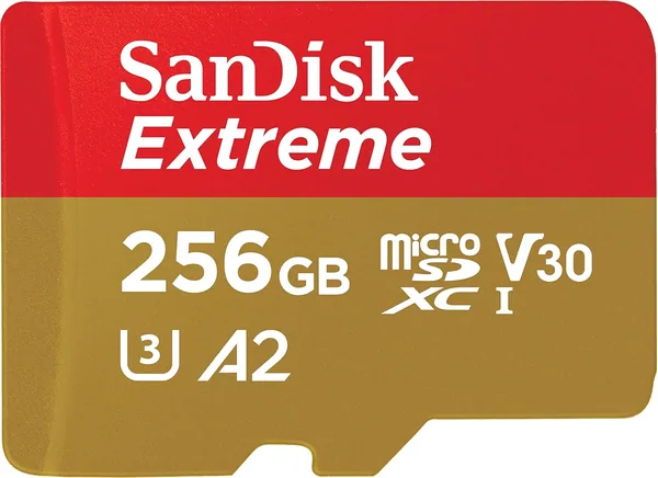free ads بطاقة SanDisk Extreme microSD UHS I 256GB لتصوير الفيديو بدقة 4K على الهواتف الذكية، كاميرات الحركة، والطائرات بدون طيار – قراءة 190 ميجابايت/ثانية – كتابة 130 ميجابايت/ثانية – توفير 17% (سعر خاص: 200 ريال فقط!)