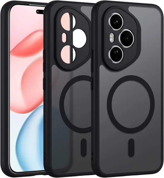 free ads حالة مغناطيسية Grabist لهاتف Honor 400 Pro، غير باهتة، حماية عسكرية، غطاء واقي مضاد للصدمات مع كاميرا