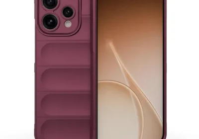 free ads حالة هاتف واقية سحرية Magic Shield من TPU + السيليكون غير السوداء المضادة للصدمات لهاتف Oppo Reno 15 5G (لون النبيذ الأحمر) in Egypt