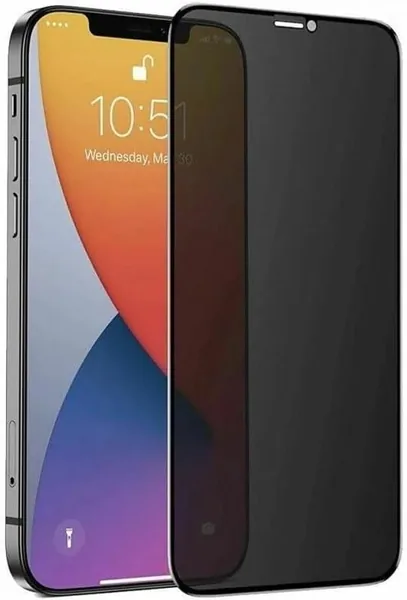 free ads حاميه شاشة الخصوصية الزجاجية المقاومة للتلف متوافقة مع iPhone 15 و iPhone 15 Pro، صلابة 9H، مضادة للتجسس، مضادة للخدش، دروع ضد الماء