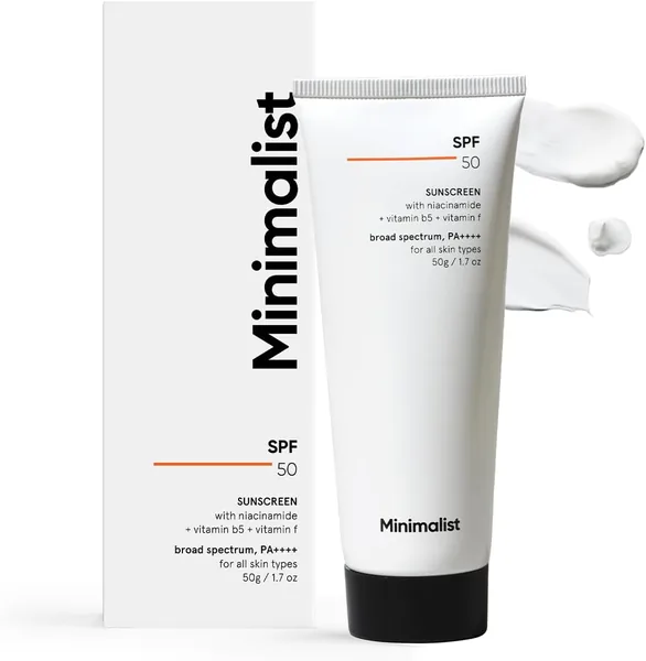 free ads حماية شمسية مُنقحة من الشمس SPF 50 مع نياسيناميد وفيتامينات متعددة | حماية واسعة الطيف UVA/UVB PA ++++ | لا تترك أثراً أبيض، لي