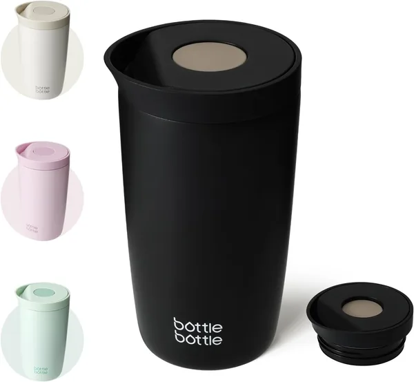 free ads زجاجة عزل حراري bottlebottle 350 مل من الفولاذ المقاوم للصدأ كوب مكتب قهوة مع غطاء زر ضغط يحتفظ بالبرودة