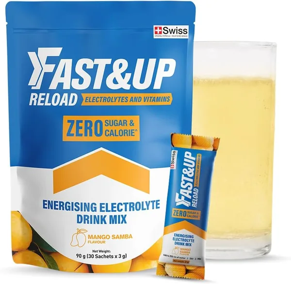 free ads سائل إعادة تحميل Fast&Up Electrolytes | يحتوي على 5 أيونات أساسية وفيتامين C وB12 بدون سكر مضاف | أفضل عرض