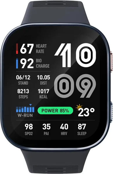 free ads ساعة ذكية Amazfit Bip Max 50 مم، شاشة AMOLED 2.07 بوصة، بطارية تدوم حتى 20 يومًا، نظام تحديد المواقع العالمي GPS، سعة تخزين 4 جيجابايت، خرائط بدون اتصال، تتبع اللياقة البدنية
