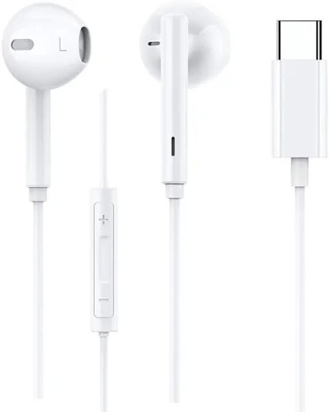 free ads سماعات أذن موصلة عبر USB-C أصلية مع ميكروفون وتحكم بالصوت، عزل للضوضاء، متوافقة مع iPhone 17/16/15 Pro Max