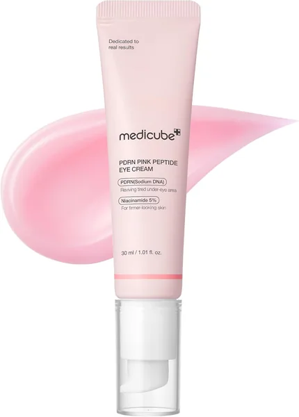 free ads سيروم عيون medicube Salmon DNA PDRN الببتيدي الوردي، مع نياسيناميد و 99% من الريتينول النقي لمكافحة الخطوط الدقيقة الدوائر السوداء – عرض خاص: 39% تخفيض