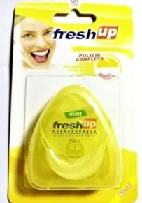 free ads فلاس أسنان Fresh Up – أصفر، 1 قطعة