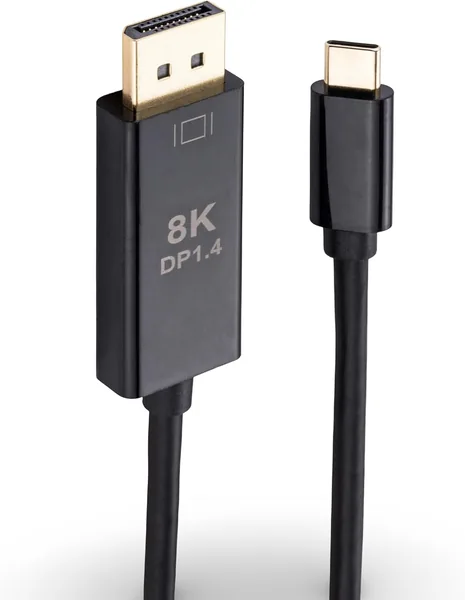 free ads كابل CIZMI 8K من USB-C إلى DisplayPort، 2 متر، ذكر-ذكر | 8K@60 هرتز | متوافق مع USB-C 1.4 | 32.4 جيجابيت في الثانية | صوت وفيديو | للهواتف الذكية