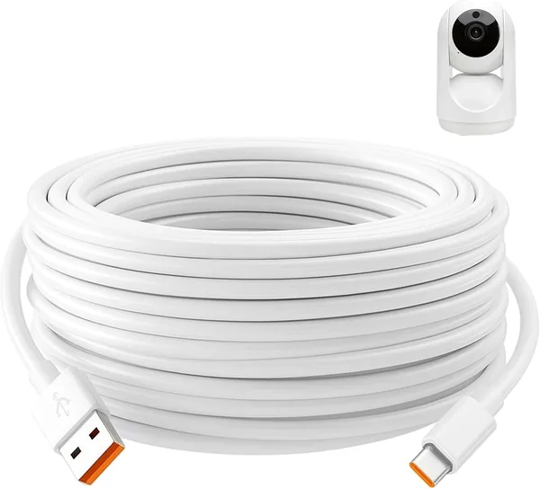 free ads كابل تمديد USB C، 10 متر كابل شحن سريع USB A إلى USB C، أسلاك طاقة للكاميرات الأمنية CCTV، متوافق مع Mi Sma