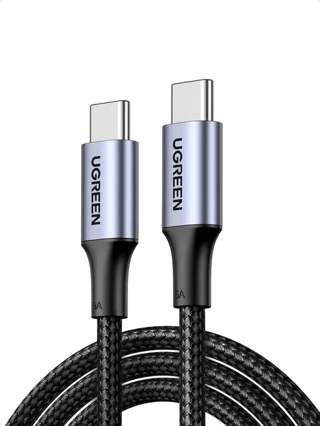 free ads كابل UGREEN USB C 2 متر، متين 100W شحن سريع فائق PD USB-C إلى Type-C لمنافذ iPhone 15/16/17 Pro Max و MacB