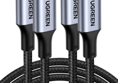 free ads كابل UGREEN USB C 2 متر، حزمة من 2، موصل ملفوف بقوة 100W PD للشحن السريع الفائق iPhone 15/16 Pro Max in Qatar
