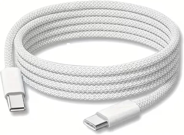 free ads كابل USB-C إلى USB-C من إيفلين، 2 متر، شحن سريع 60 واط PD، متوافق مع iPhone 16/15/15 Pro/15 Plus/15 Pro Max و iPad Pro – أفضل سعر