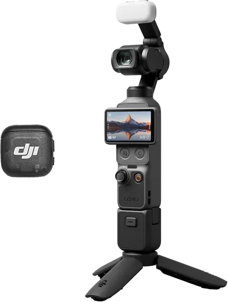free ads كاميرا جيمبال DJI Osmo Pocket 4، كاميرا فيديو محمولة بمحور ثلاثي، بدقة 1 بوصة و 4K/240 إطار في الثانية، مع عدسة تُضاعف بدون فقدان للزوم، و 107 جيجابايت تخزين مدمج