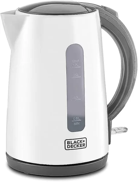 free ads كيتل كهربائي لاسلكي BLACK+DECKER، 2200 واط، سعة 1.7 لتر، تسخين سريع، تصميم خفيف الوزن، قاعدة دوار 360 درجة، إغلاق تلقائي