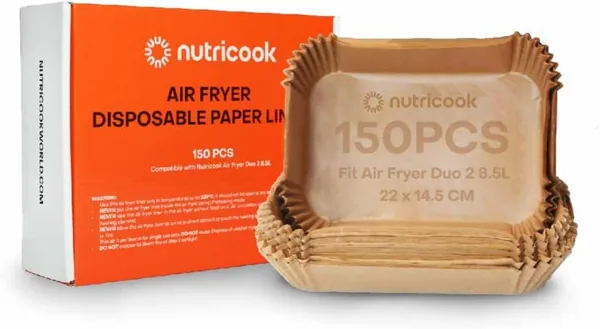 free ads لينر قابل للتخلص من نوتريكوك لـسلال مزدوجة من آلة القلي بالهواء، ورق خبز مقاوم للماء للقلي في الهواء والخبز والشوي