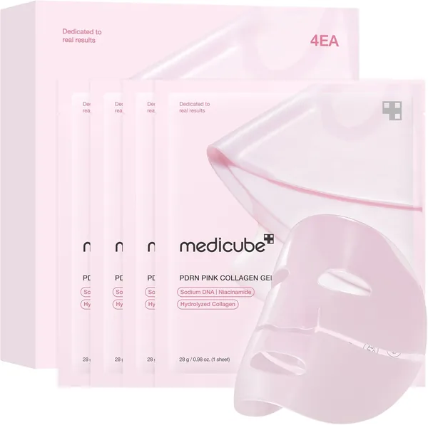 free ads ماسك جل كولاجين بينك مع DNA صالمون PDRN من medicube | تحسين مرونة البشرة وترطيبها