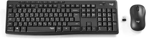 free ads ماوس ولوحة مفاتيح Logitech MK295 صامتة مزودة بتقنية SilentTouch، لوحة أرقام كاملة، تتبع بصري متقدم، 28% تخفيض