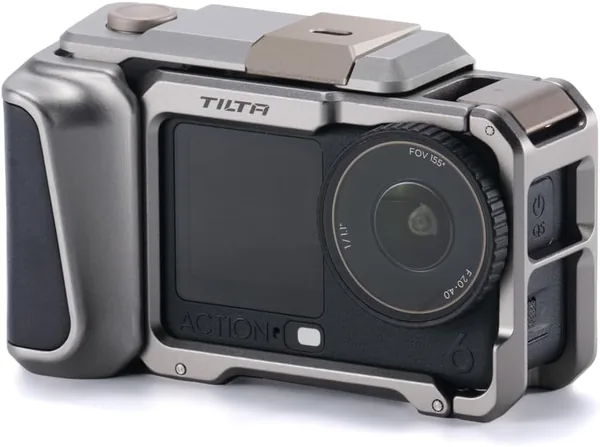 free ads مجموعة Tilta DJI Osmo Action 6 Street Snap | غلاف كاميرا كامل و مقبض إطلالة سريعة | تخزين بطارية مدمج، عجلة قفل