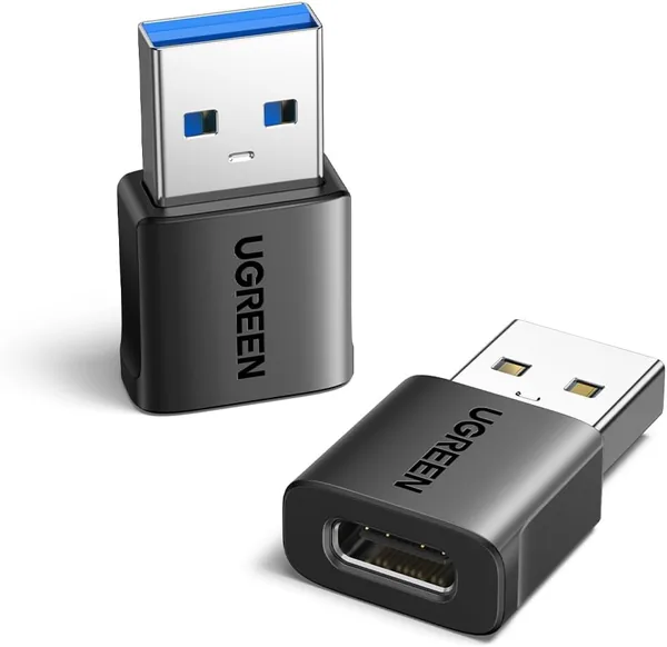 free ads محول USB C إلى USB 2 حزمة – UGREEN، سرعة نقل بيانات تصل إلى 10 جيجابت، منفذ نوع C إلى A، محول iPhone 17 Pro