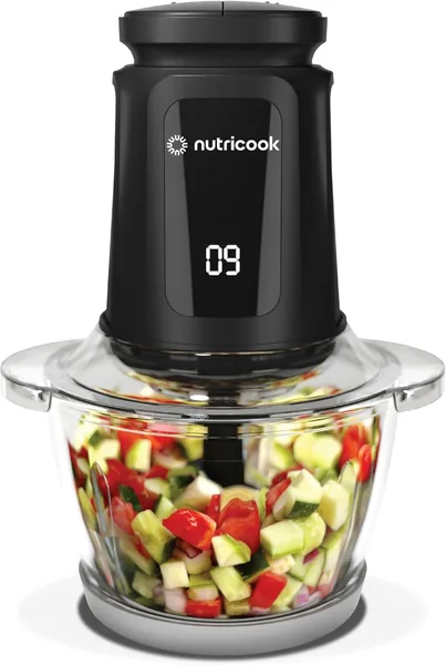 free ads مفرمة الزجاج متعددة الاستخدامات Nutricook، 500 واط، 1.2 لتر مع نظام شفرة فولاذية قابلة للفصل، سهلة التنظيف، سرعة النبض