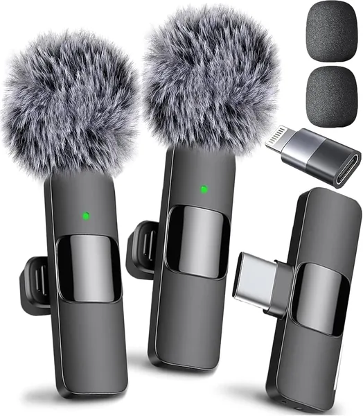 free ads ميكروفون لاسلكي Mini Mic Pro (أحدث طراز) للهواتف الذكية والأجهزة اللوحية – ميكروفون لافيير للفيديو