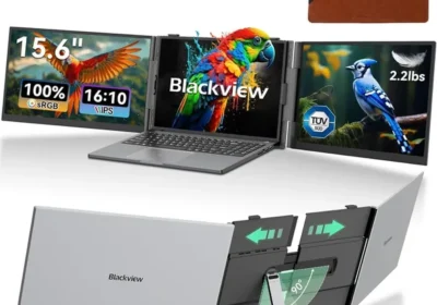 free ads مُوسع شاشات Blackview ثلاثي، 15.6 بوصة، مراقبة محمولة [FHD 1080P معتمدة من TÜV SÜD ونحيفة جداً]، كابلين USB C للسفر لأجهزة 14 بوصة in Kuwait