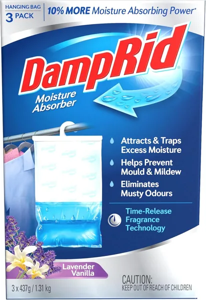free ads DampRid Hanging Moisture Absorber Lavender & Vanilla 3 Pack Best Deal