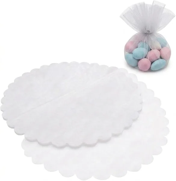 free ads Decoraparty 50 Portacondoni di Confetti in Tulle Organza per Favori Matrimoniali, Cerimonie, Comunioni e Conferme – Bianco