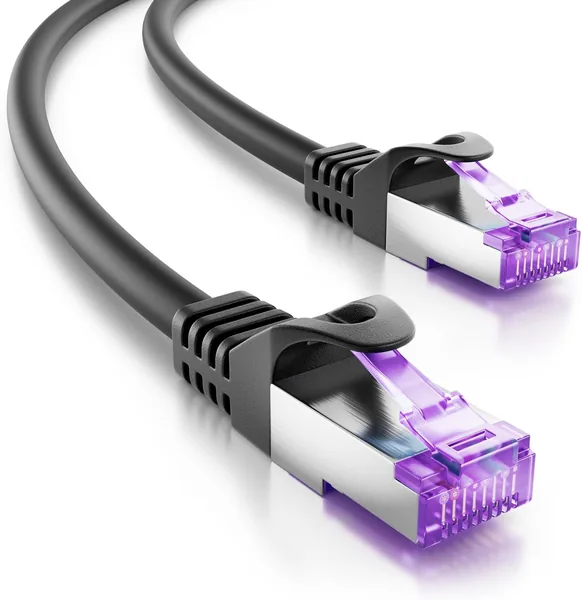 free ads deleyCON CAT7 Patchkabel – S-FTP PIMF, Schwarz