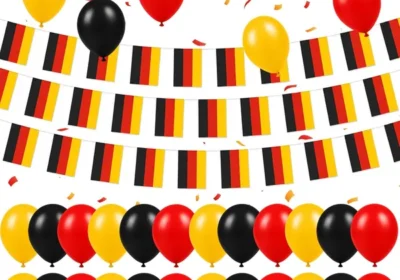 free ads Deutschland Fanartikel: 30 Luftballons & 25 Flaggen - 8M Wimpelkette Schwarz-Rot-Gold in Slovakia
