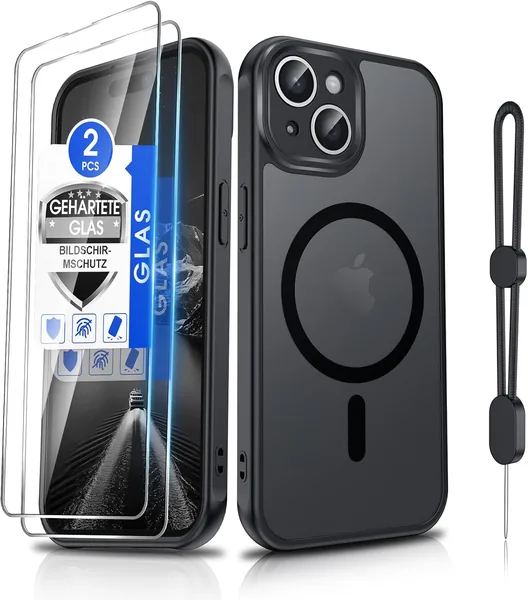 free ads Dizn Magnetyczne etui na iPhone 15: ochrona MagSafe, szkła hartowane, ochrona kamery, magnetyczne, z paskiem