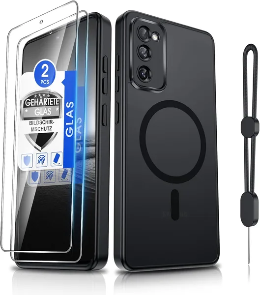 free ads Dizn Magnetyczne etui na Samsung Galaxy S20 FE 5G z MagSafe i szkło pancerne 2, matowe etui magnetyczne z taśmą