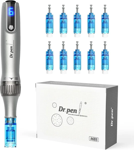 free ads Dr.Pen M8S أدوات ميكرونيدلينغ لاسلكية لمكافحة الشيخوخة وندوب حب الشباب والتجاعيد – مجموعة أدوات العناية بالبشرة 5 قطع
