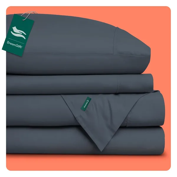 free ads Dreamlab Juego de Sábanas Premier 1800 Collection. Sábanas de Microfibra de Lujo de Doble Cepillado (Gris Grafito, King Size) Best Deal