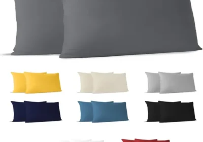 free ads Dreamzie Kissenbezüge, 40 x 80 cm (Set von 2), 100% Jersey-Baumwolle, Anthrazit, hypoallergen in Denmark